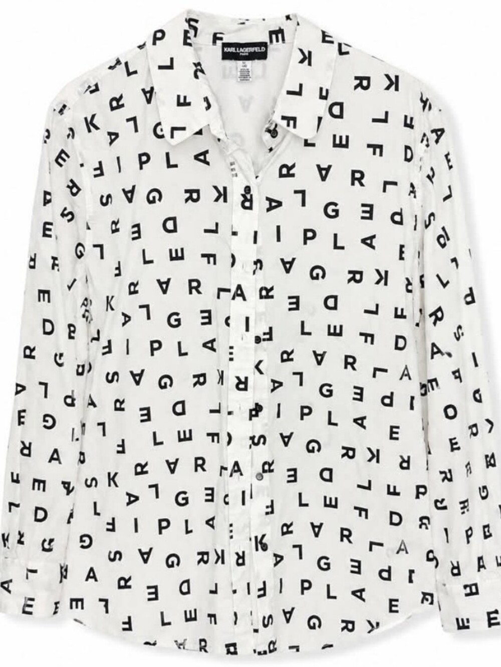 Karl Lagerfeld Paris Monogram Alphabet Button-Down Shirt